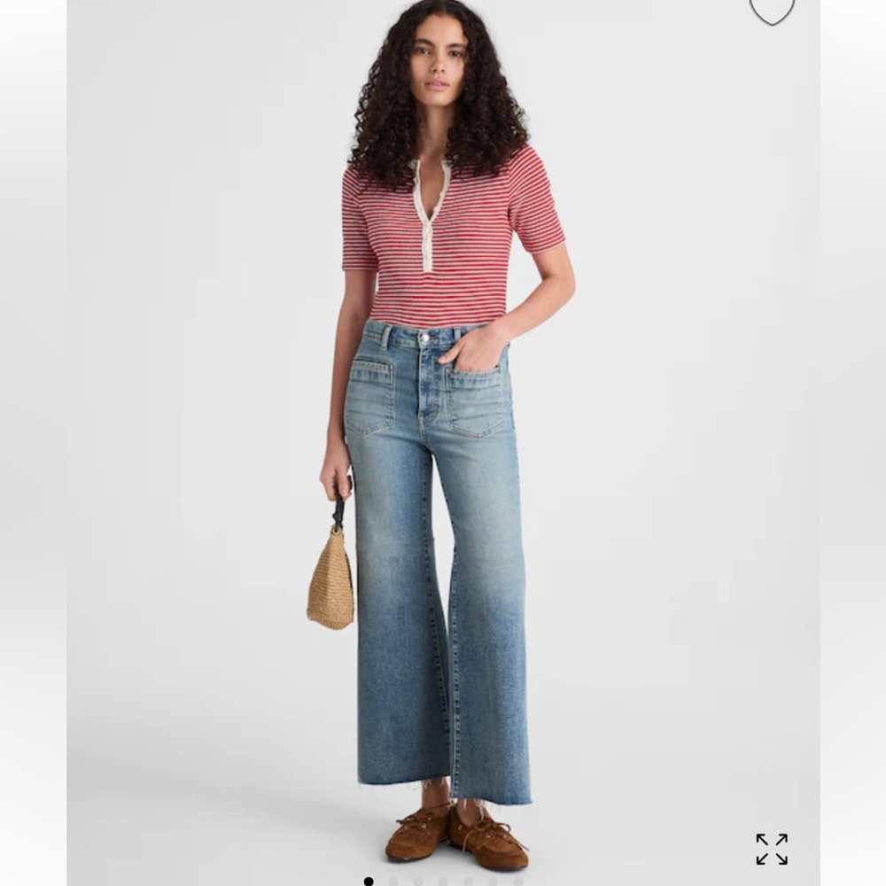 MADEWELL Flared Wide-Leg Crop Jeans NWT